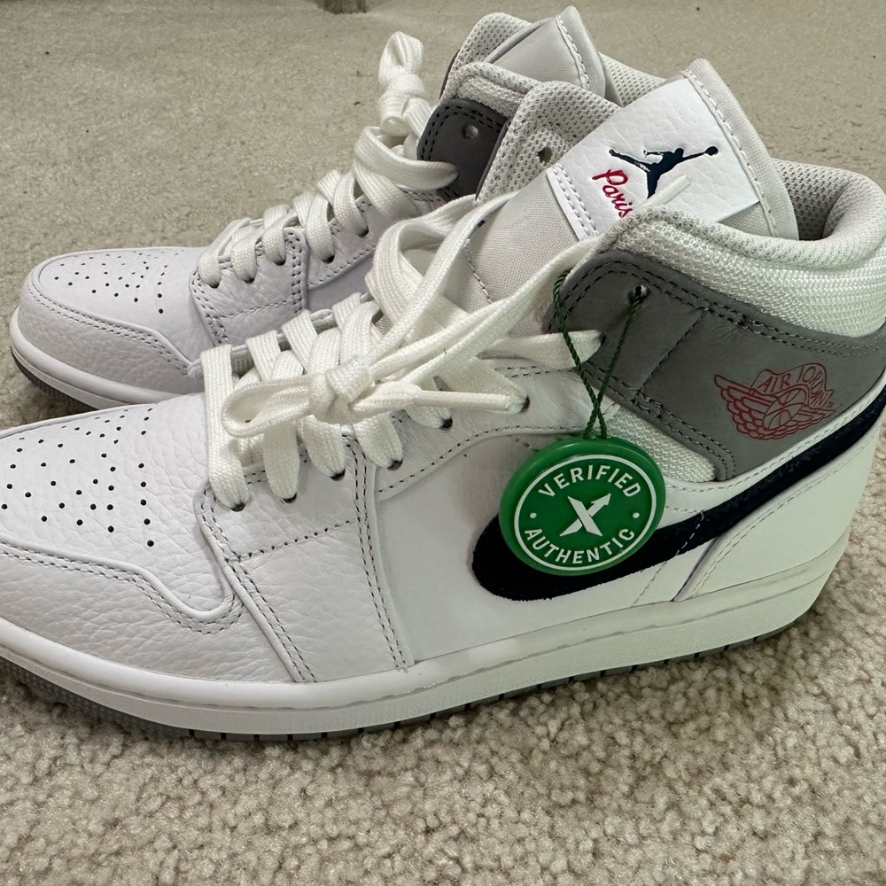 Jordan White and Gray Sneakers